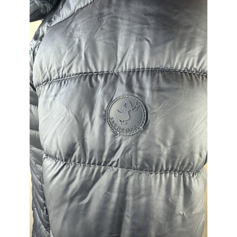 Save The Duck Iris Faux Fur Collar Puffer Coat Quilted Ultra Light Jacket Small - Picture 13 of 16